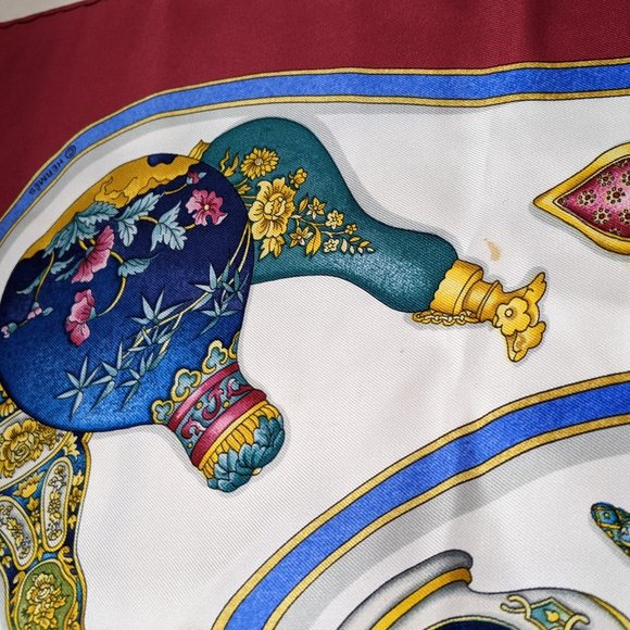 Auth HERMES "Qu’importe Le Flacon” Perfume Silk Scarf by Catherine Baschet - Picture 12 of 13